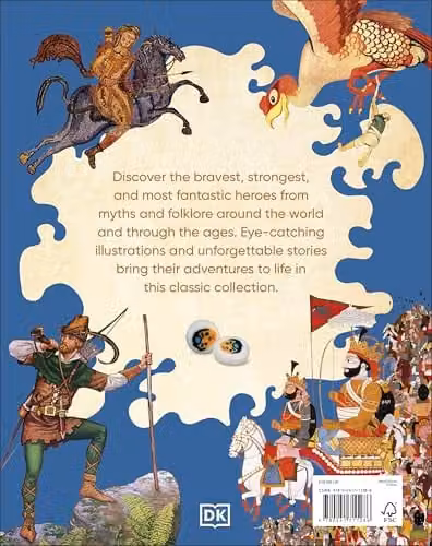 DK Legendary Heroes: Epic Characters from Across the Ages Multicolour Paperback Book, H 28.5 cm x W 22.5 cm x D 1 cm – 2