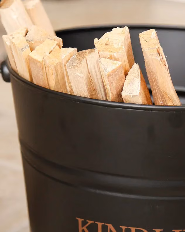 Dibor Traditional Black and Copper Metal Fireside Bucket for Coal, Log Storage and Kindling with Handles – 2
