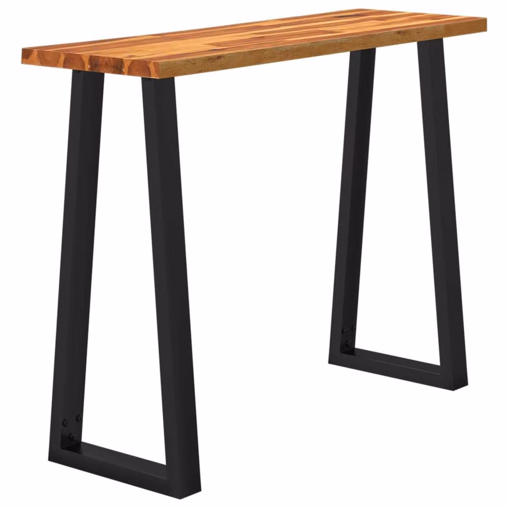 Berkfield Home Live Edge Acacia Solid Wood Console Table, Brown, W/D/H: 110 x 35 x 80 cm – 3