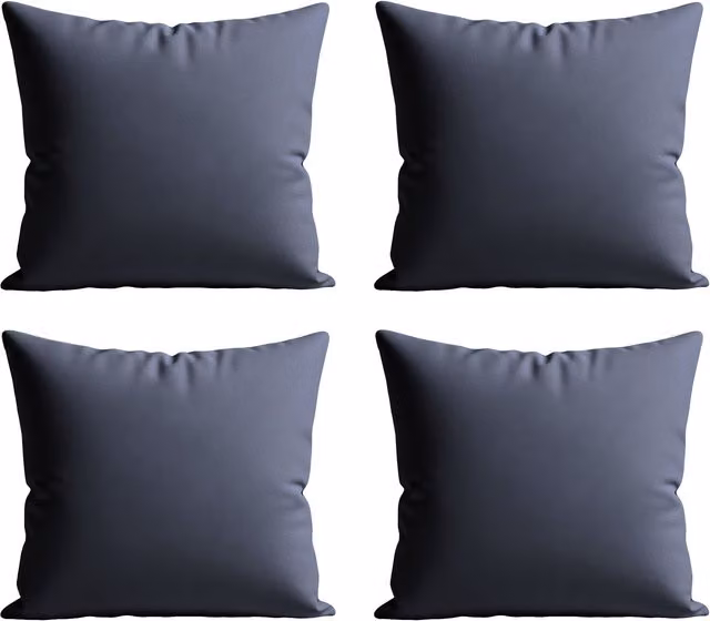 Snug City Waterproof Outdoor Garden Cushion Covers, Set of 4, Dark Grey, W/D/H: 60 x 60 x 60 cm
