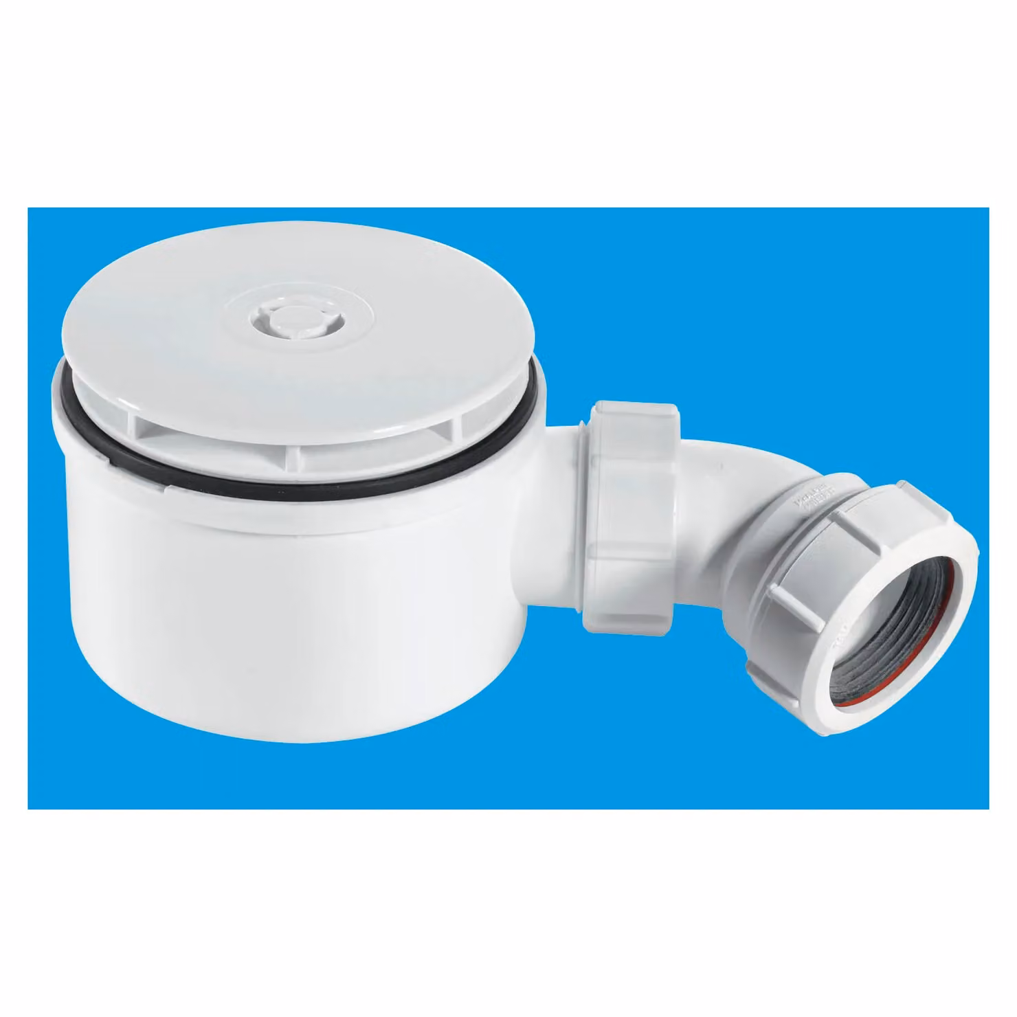 McAlpine Round 90mm Shallow Shower Trap in White, Height: 7cm – 2