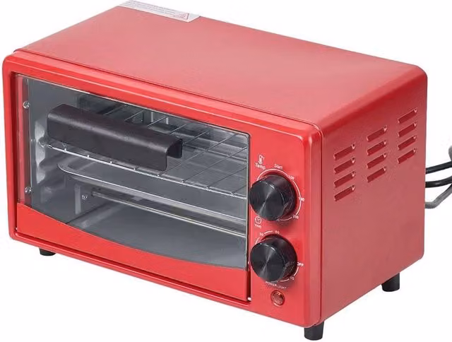 PAWNORA 13L Red Countertop Electric Toaster Oven