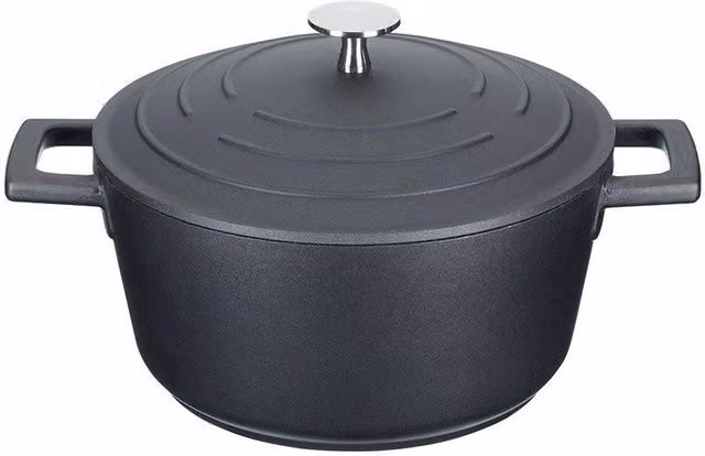 MasterClass Non-Stick Cast Aluminium 2.5 Litre Casserole Dish in Black or Grey – 2