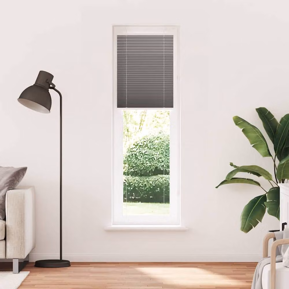 Berkfield Home Single Pleat Blind in Anthracite Grey, Polyester, W: 65 cm, H: 200 cm – 3