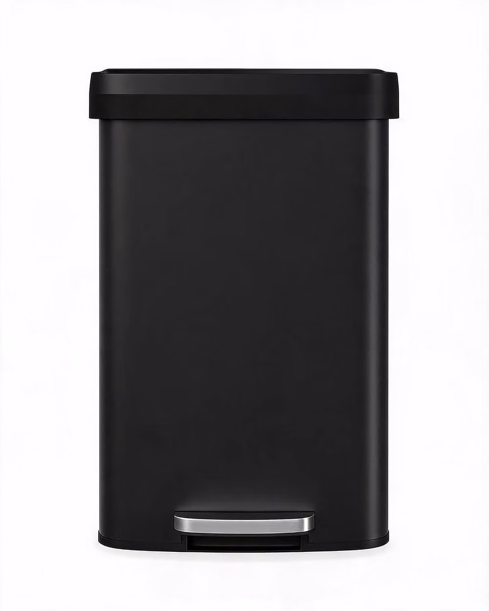 London Boutique 50L Stainless Steel Step-on Kitchen Trash Can with Soft-Close Lid in Black – 2