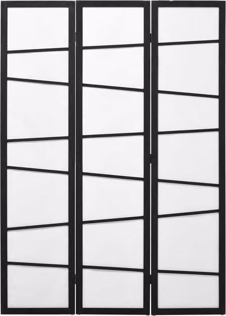 HOMCOM 3 Panel Wooden Folding Room Divider Privacy Screen in White, H 170 x W 120 x D 1.8 cm – 5