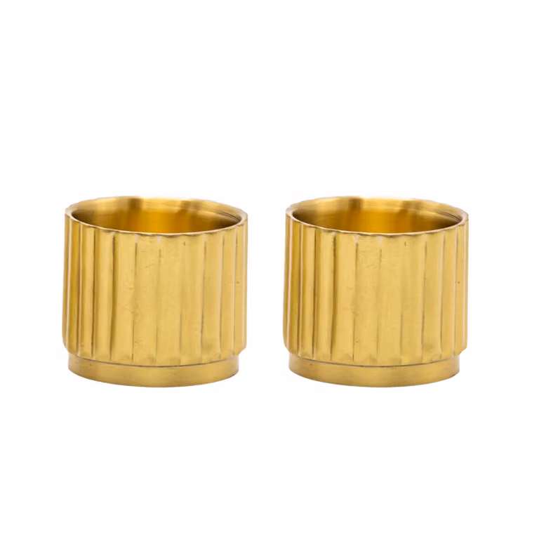 Brut Homeware Solid Brass Egg Cups Set of 2 in Gold