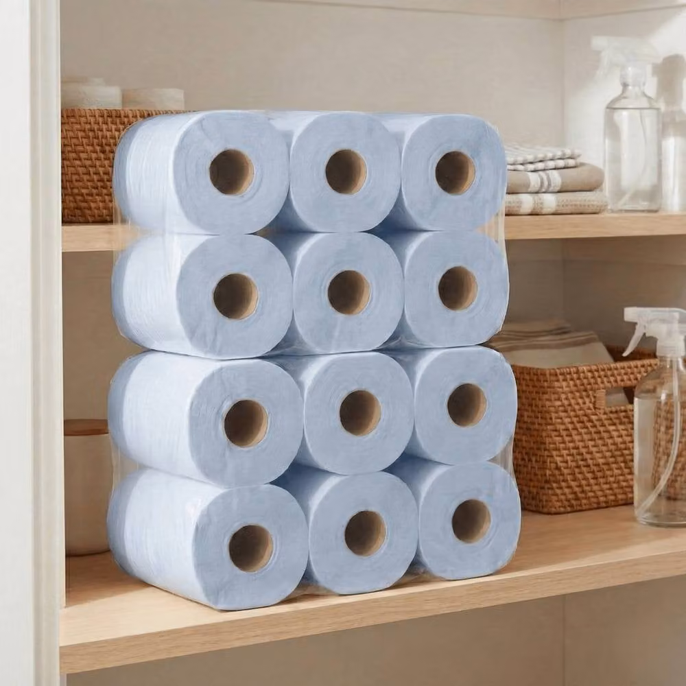 NESTLUNE Blue Centrefeed Rolls, 18 Pack, W: 15 cm, L: 100 cm – 3