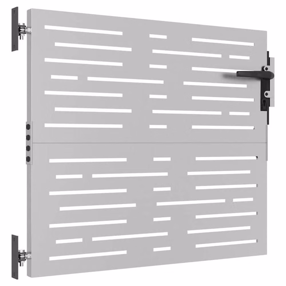 Berkfield Home Garden Gate Square Design in Brown Corten Steel W: 85 cm, H: 75 cm – 3