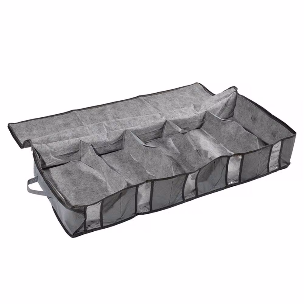 Garden Sanctuary Non-woven Fabric Underbed Storage Bags with Handles and Zippers, Grey – 2