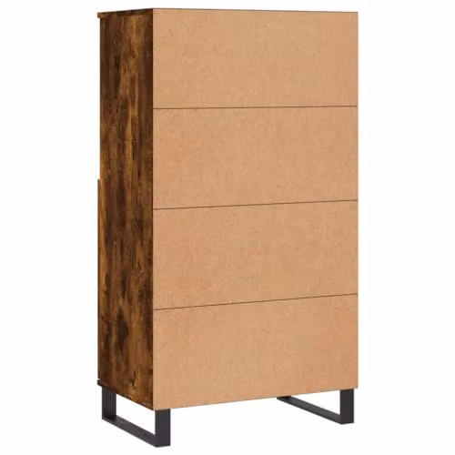 vidaXL Highboard in Smoked Oak, Brown Engineered Wood, W/D/H: 60 x 36 x 110 cm – 4