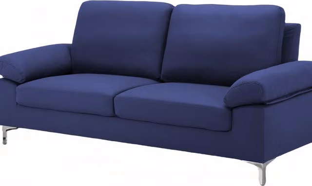 Kosy Koala Elise 3-Seater Upholstered Fabric Sofa in Blue and Grey