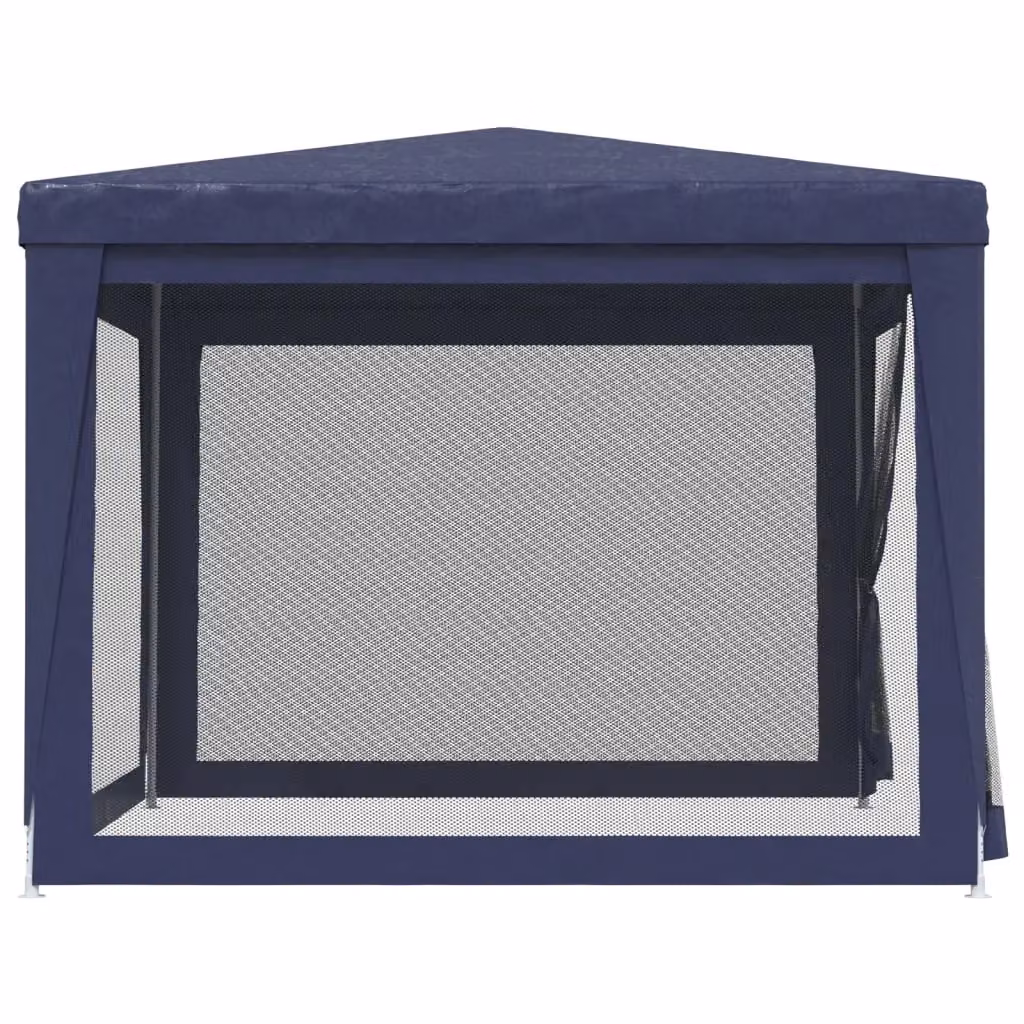 Berkfield Home Party Tent with 4 Mesh Sidewalls, Blue, W 300 cm x D 300 cm – 3
