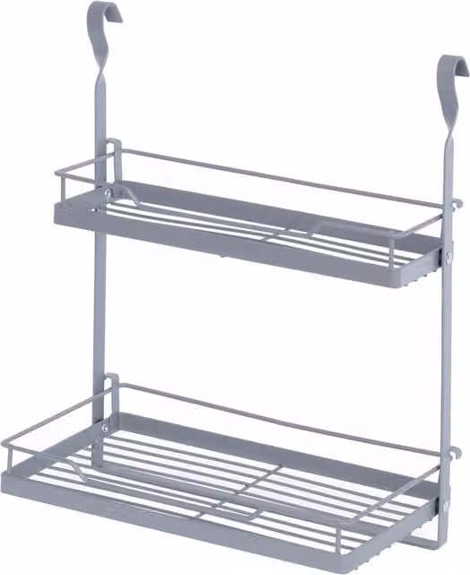 Livivo Hanging Kitchen Storage Rack in White and Grey