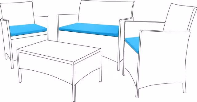 Gardenista 3-Piece Water-Repellent Rectangular Garden Rattan Chair Cushion Set in Turquoise Blue