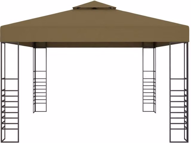 Berkfield Home Hip Gazebo in Beige, W: 400 cm, D: 300 cm, H: 270 cm – 1