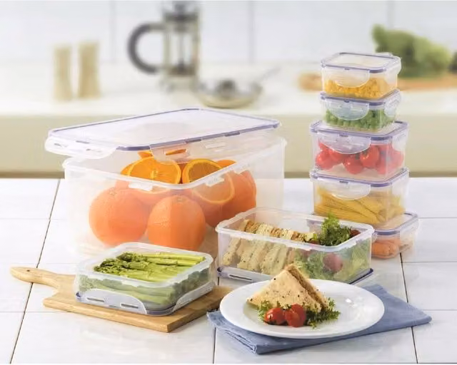 LocknLock Airtight Food Storage Container with Freshness Tray, 9l, Transparent