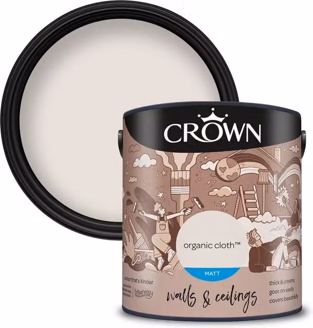 Crown Beige Matt Dispersion Emulsion Paint, 2.5l – 1