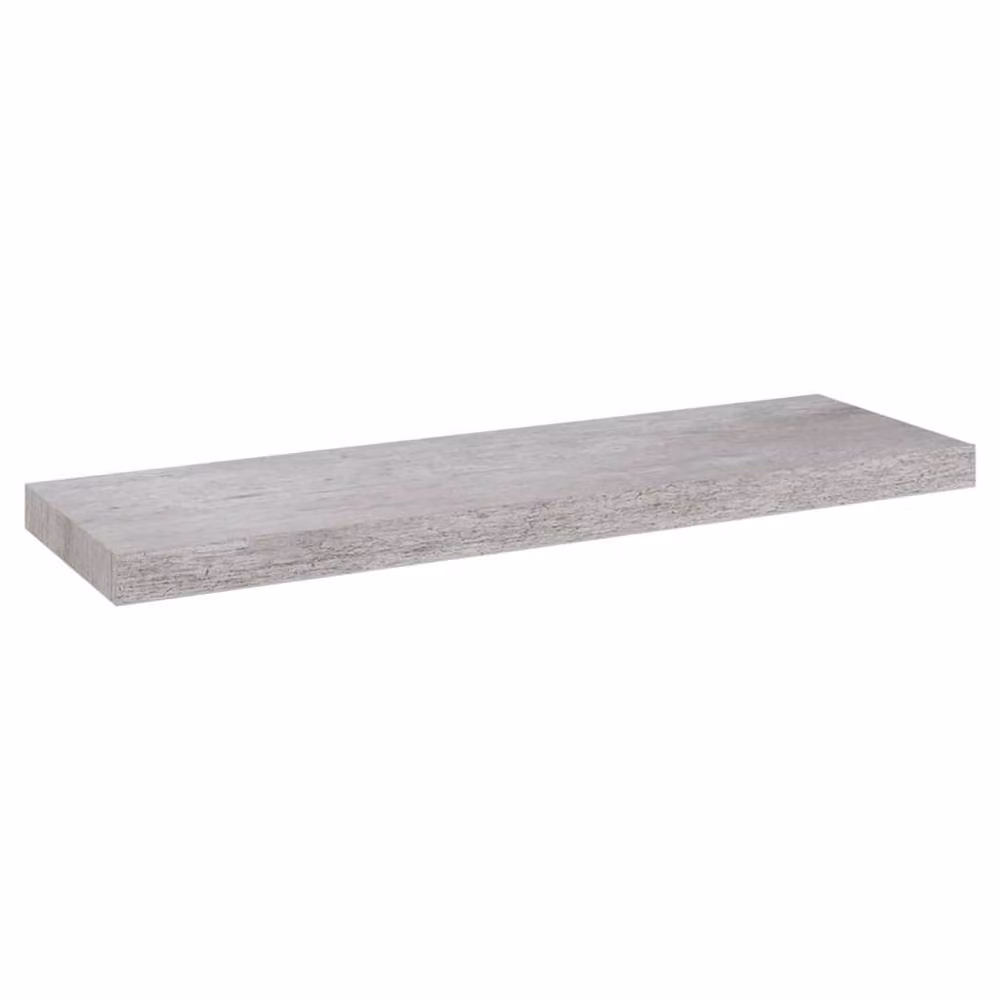 Berkfield Home Floating Wall Shelf in Concrete Grey, W: 80 cm, D: 23.5 cm, H: 3.8 cm – 2