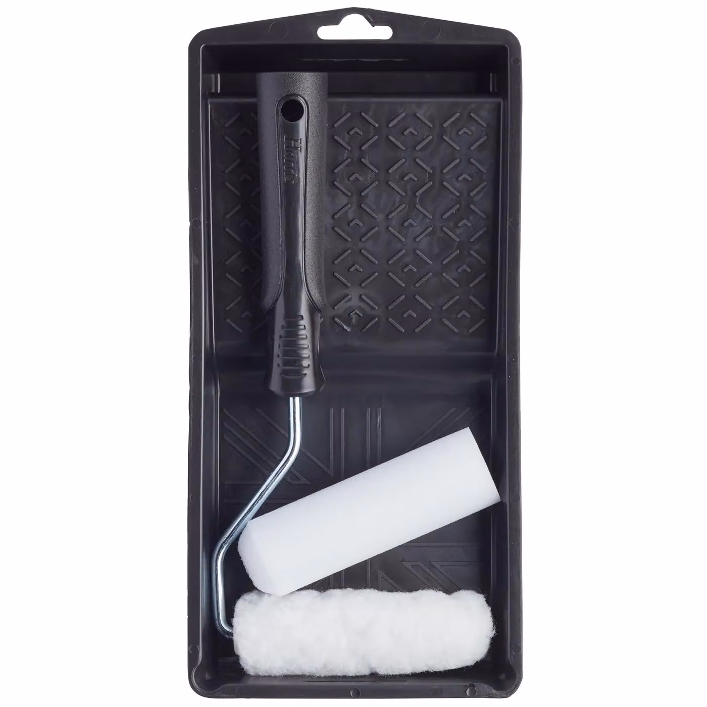 Harris Essentials 4 Inch Mini Gloss Paint Roller Set with Frame for Water Based Paints, 4 Piece, Black and White – 2