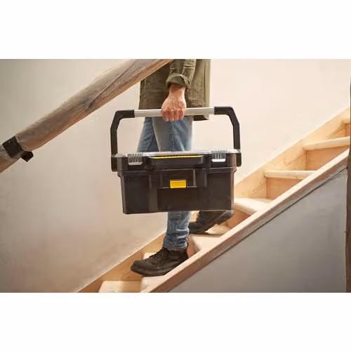Stanley Toolbox with Tote Tray Organiser and Inserts, Black and Silver – 2