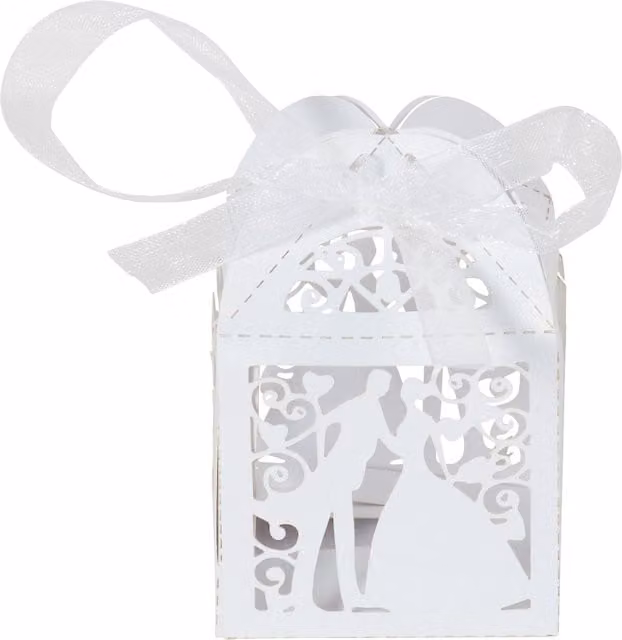 True Moments White Paper Wedding and Anniversary Favour Boxes