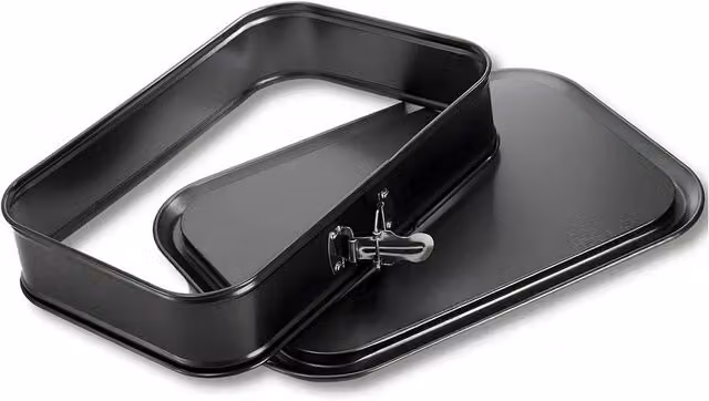 PAWNORA Non-Stick Rectangular Carbon Steel Cake Tin in Black – 1