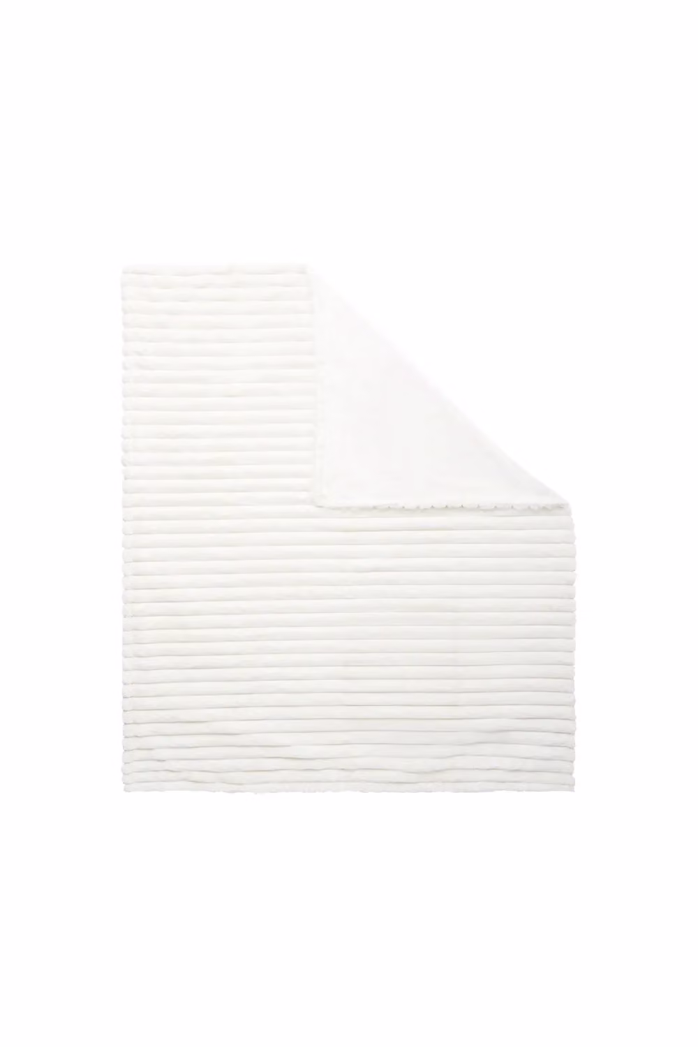 BHS Jumbo Cord Throw with Plain Velvet Backing in Cream, W: 127 cm, D: 152 cm – 2