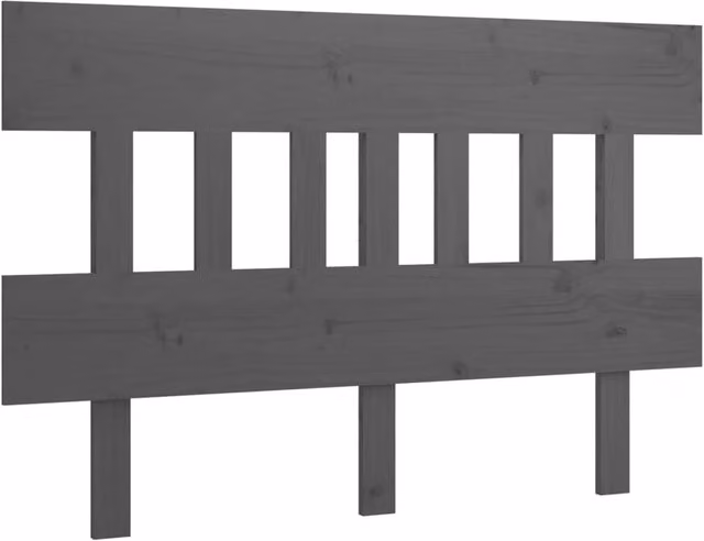 Berkfield Home Grey Rustic Solid Pine Wood Bed Headboard W: 163.5 cm, D: 3 cm, H: 81 cm – 1