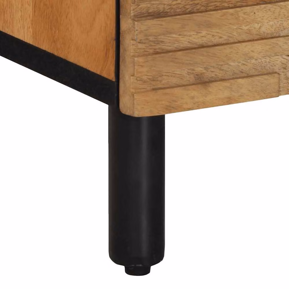 Berkfield Home Set of 2 Brown Mango Wood Sideboards, W: 60 cm, D: 33 cm, H: 75 cm – 5