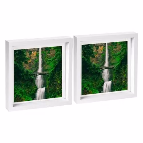 Nicola Spring White Square 3D Box Photo Frame Pack of 2 – 1