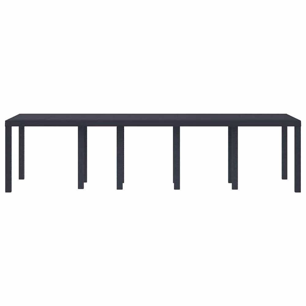 Berkfield Home Anthracite Poly Rattan Garden Table, W/D/H: 300 x 100 x 73 cm – 3