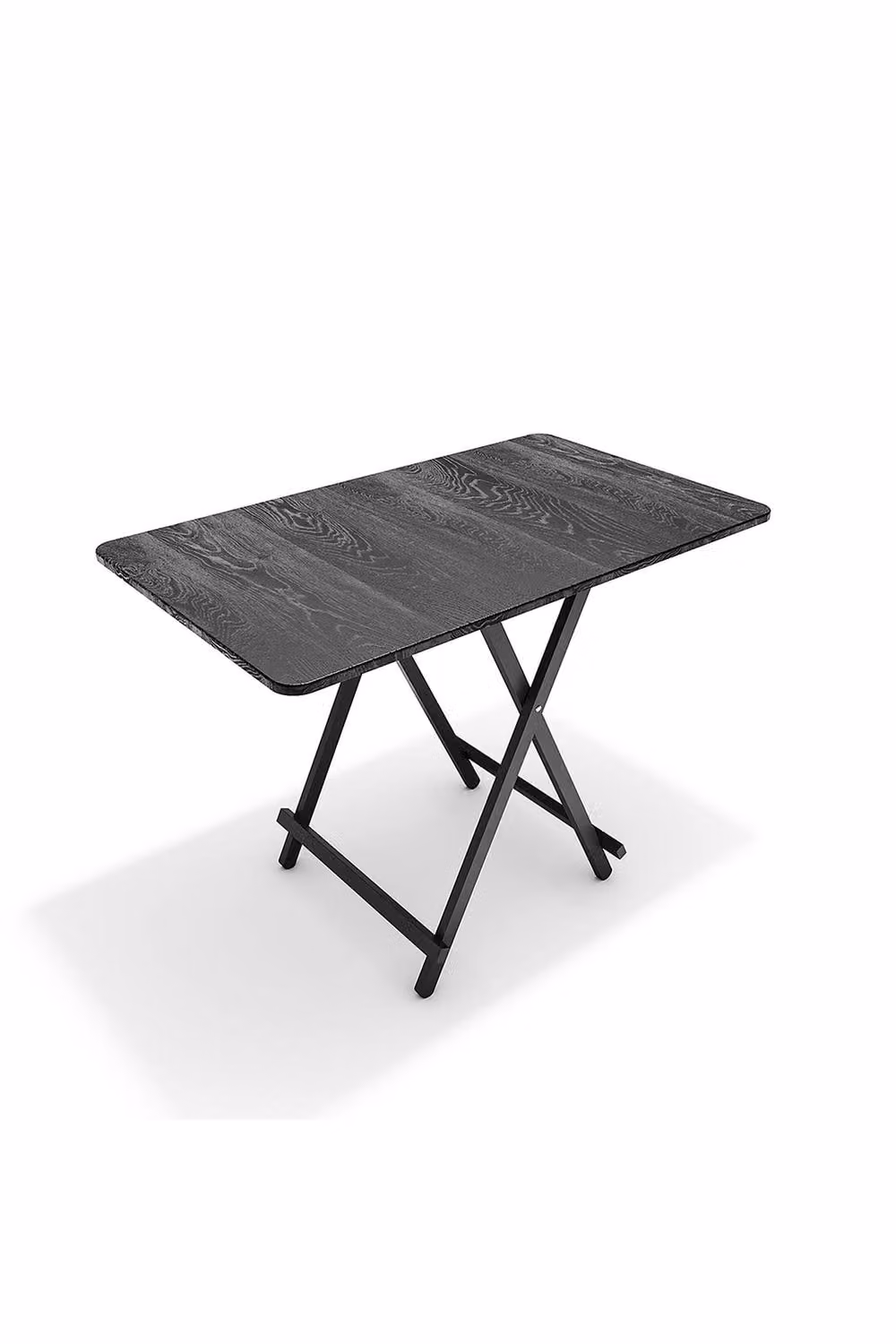 Garden Sanctuary Black Folding Wooden Dining Table W: 100 cm, D: 60 cm, H: 74 cm – 2
