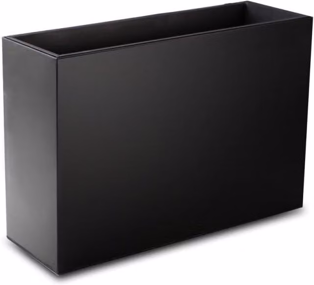 Primrose Tall Trough Zinc Planter with Plastic Insert, Black