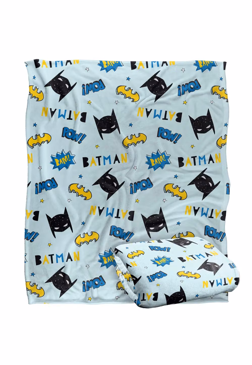 DC Comics Batman Sketch Icons Blanket in White, W x D: 152 x 127 cm – 2
