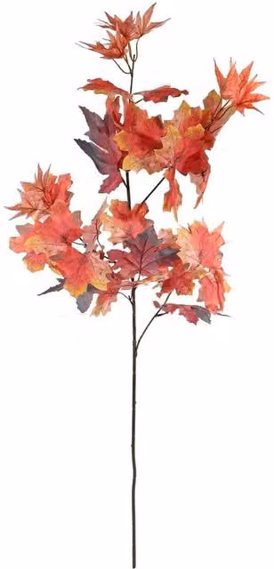 Kingsbury Gifts Artificial Autumn Maple Leaf Stem, Red, 100 cm