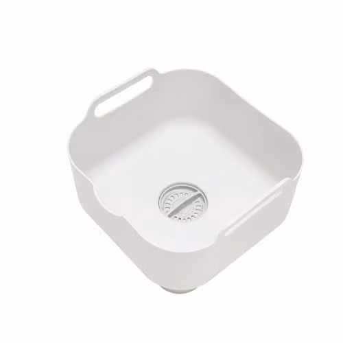 ReBorn Recycled Square Washing Up Bowl 9L in Stone