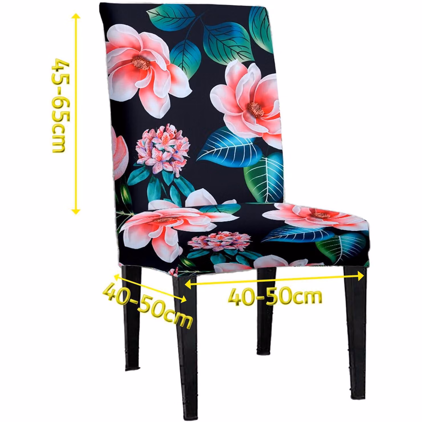Roseley Pink Floral Pattern 21 Stretch Dining Chair Covers, Pack of 4 – 2