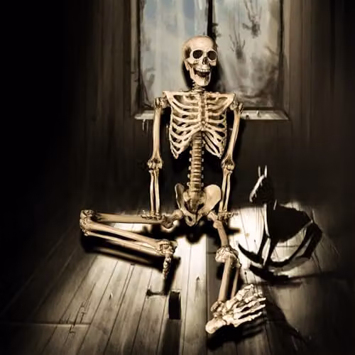 Shatchi Life Size Poseable Human Skeleton Halloween Decoration, White, Height: 165 cm – 5