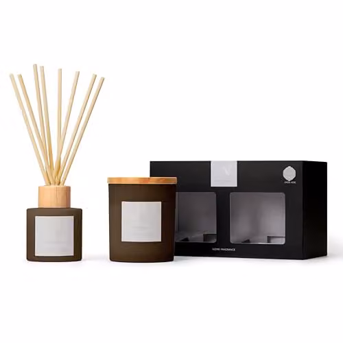 Aroma Naturals Frosted Decadence Scented Gift Set in Praline & Birch, Brown – 1
