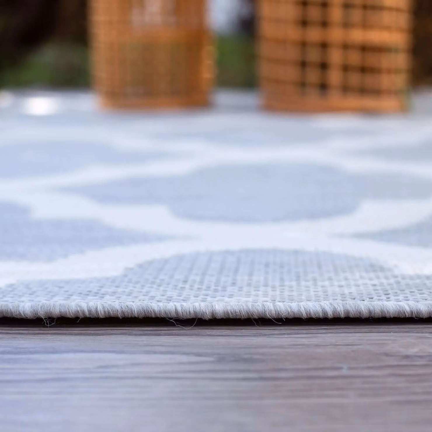 THE RUGS Moroccan Grey Outdoor and Indoor Garden Patio Rug, W: 80 cm, L: 150 cm – 3