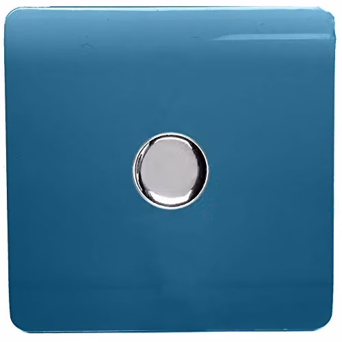 Trendi Modern Glossy 1 Gang 2 Way LED Dimmer Switch in Ocean Blue – 1
