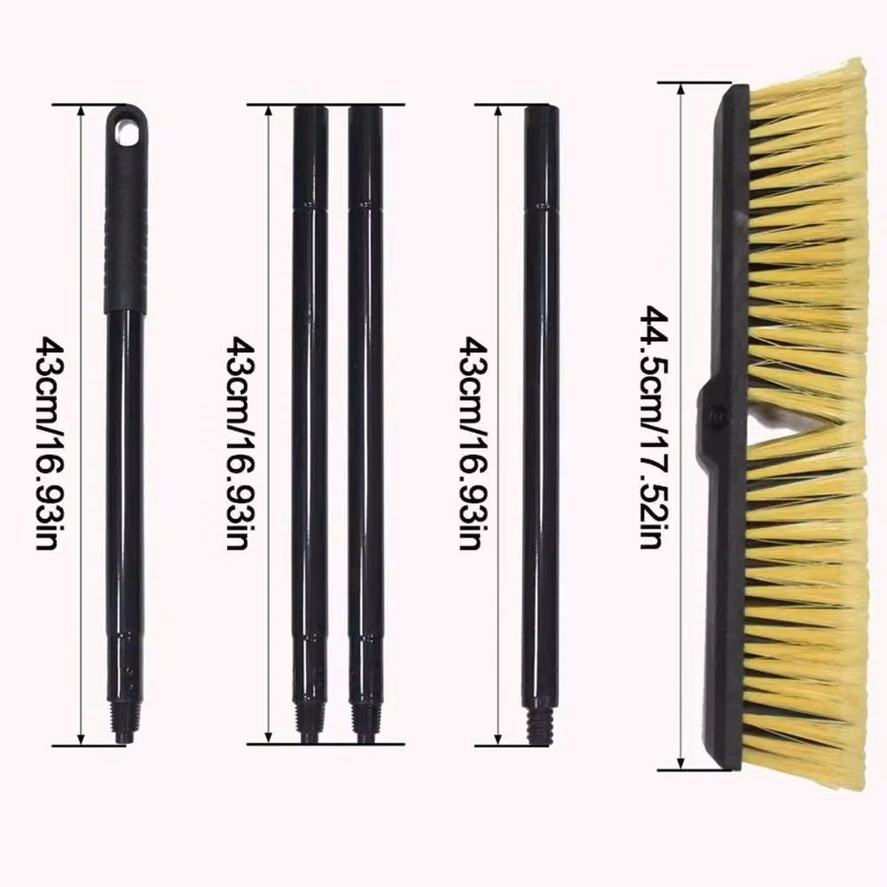 PAWNORA Heavy Duty Stiff Garden Broom in Yellow, Width: 45.72 cm – 2