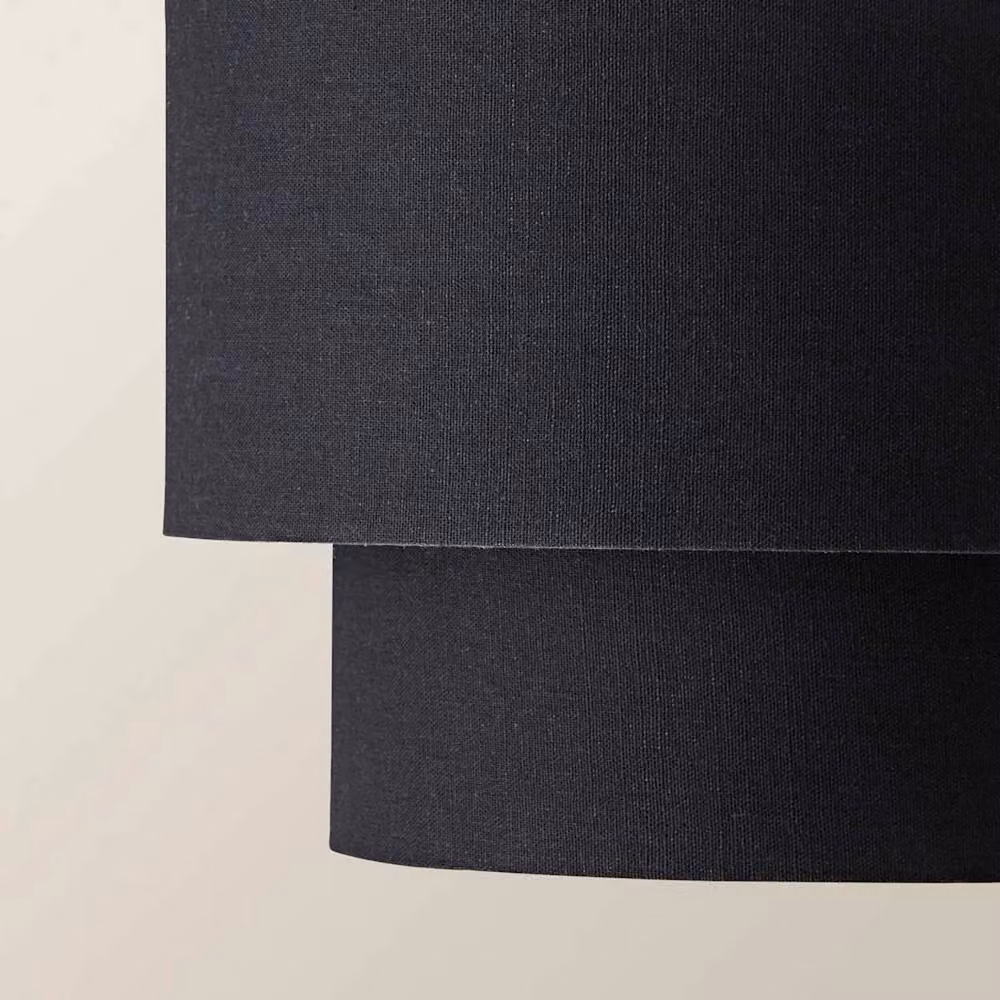 FORGEVIO Modern Black Fabric Cylinder Lamp Shade for Ceiling Lights – 2