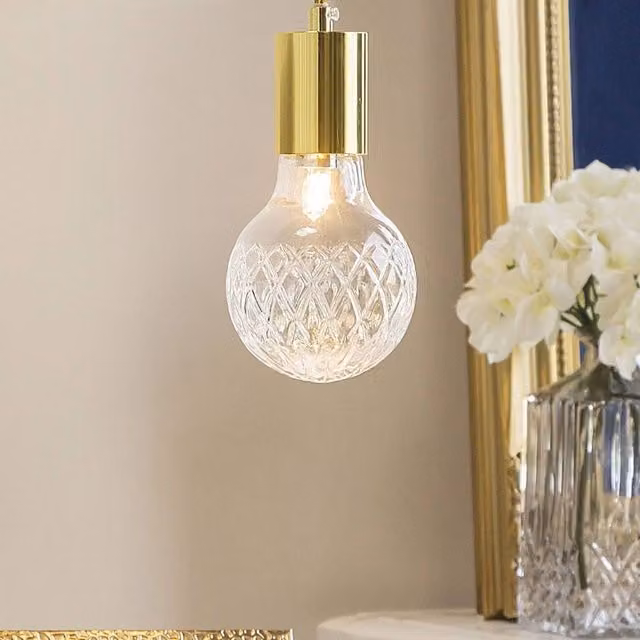 Wyld and Coco Gold and Transparent Glass Pendant Lamps 2-Pack – 1