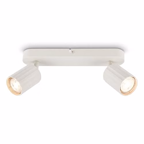 Briloner Modern Metal 2 Way Adjustable Ceiling Spotlight in White, GU10, Diameter: 28 cm – 1