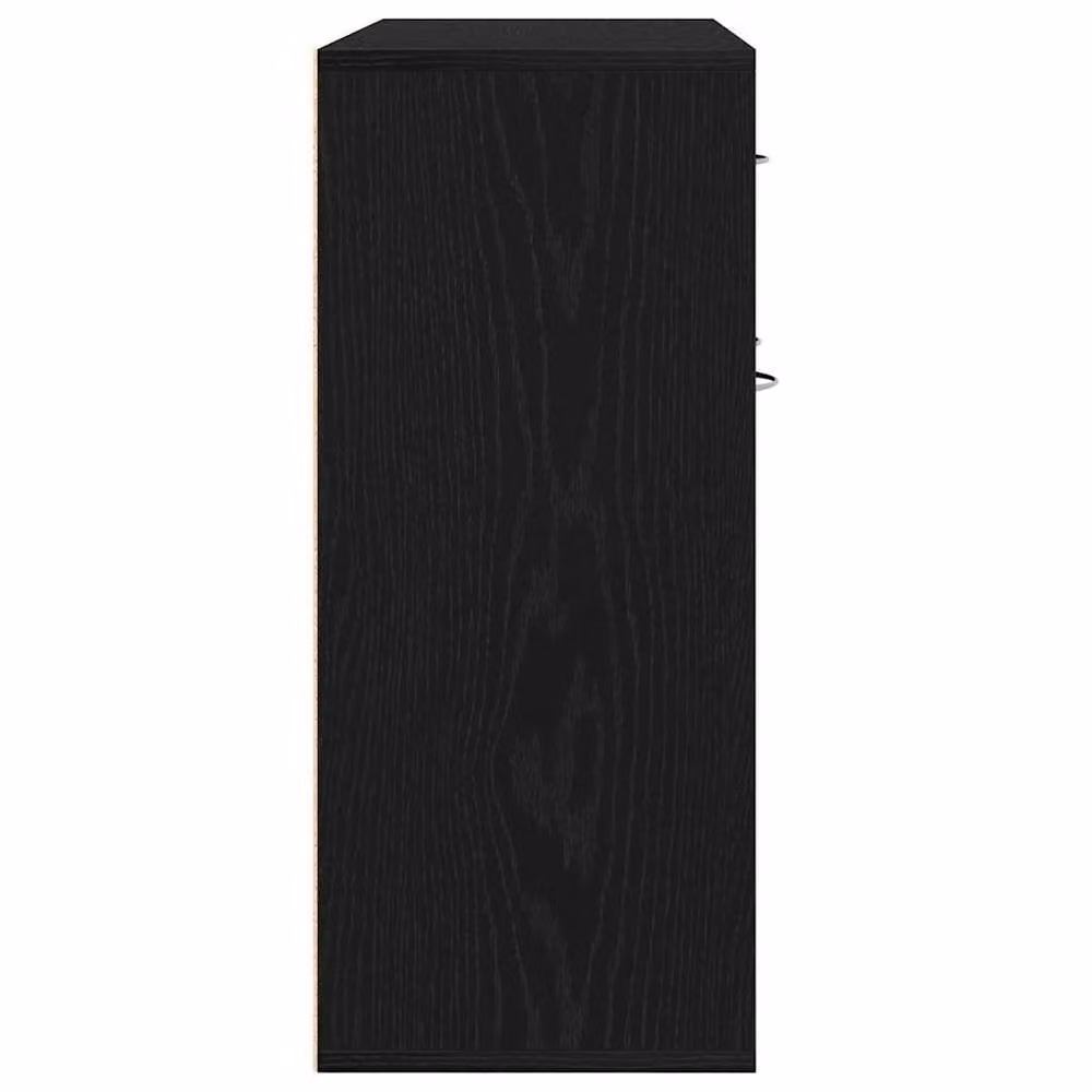 Berkfield Home Black Oak Sideboard, W/D/H: 88 x 30 x 70 cm – 3
