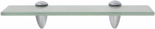 Berkfield Home Transparent Glass Floating Shelf, W: 30 cm, D: 10 cm, H: 0.8 cm