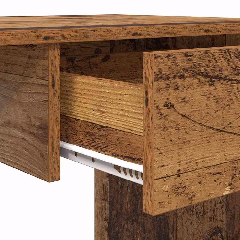 Berkfield Writing Desk in Brown Old Wood, W/D/H: 100 x 50 x 76 cm – 6
