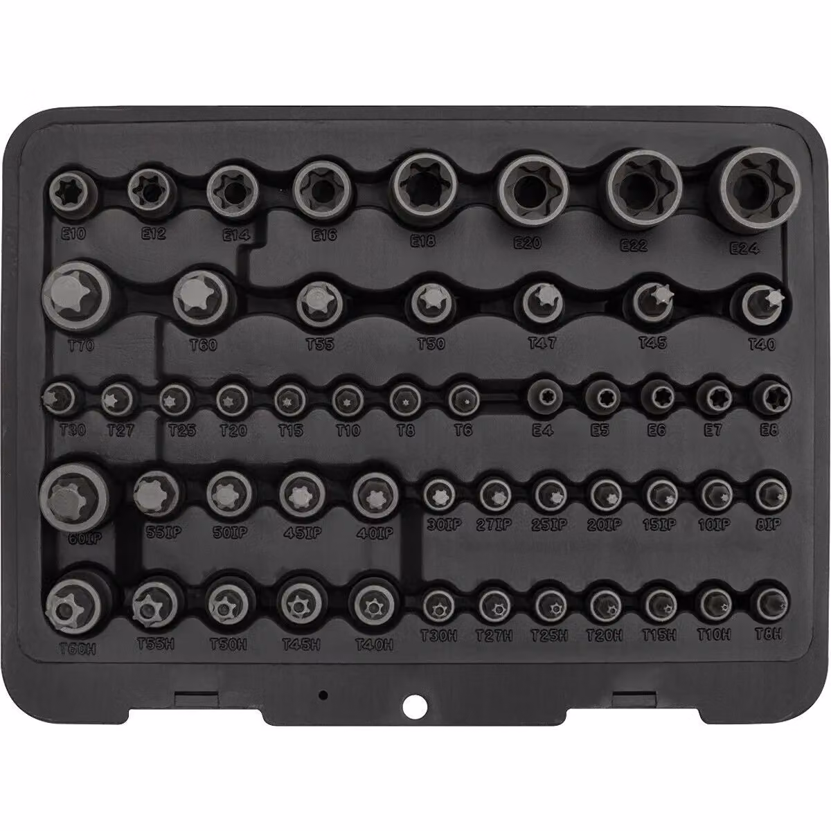 Loops 52pc TRX Security Master Sockets and Bits Set with 1/4", 3/8" and 1/2" Drive in Multicolour Chrome Vanadium – 2